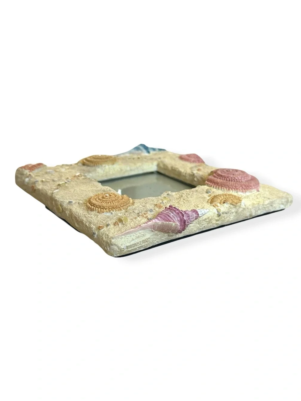 Vintage Coastal Seashell Sandstone Square Photo Frame
